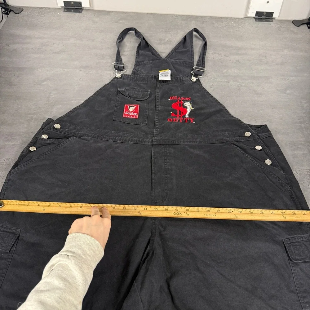 Freeze Betty Boop Shortalls Women 26/28W Black Billion Dollar Betty Vintage 2002
